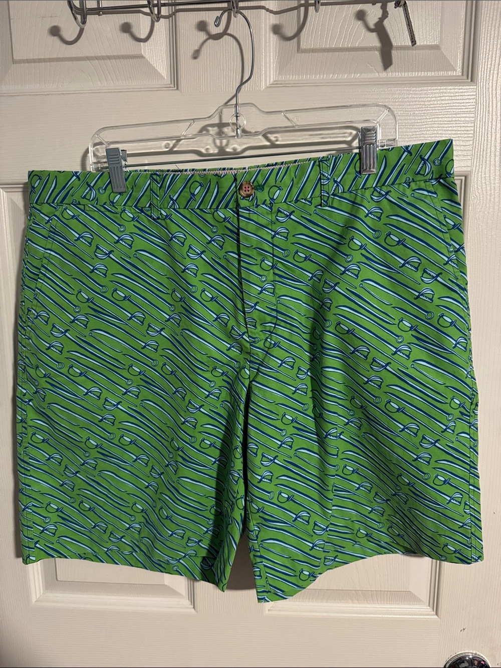 Lilly Pulitzer Fitz Short Size 38 Green Swords Mens Shorts
